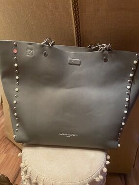KARL LAGERFELD Studded Tote with Chain Straps